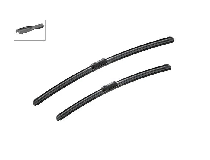 Porsche Boxster Front Wiper Blade Blades Set Windscreen 2012 On BOSCH AEROTWIN - Image 2 of 4