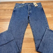 Levi's Men's 501 Original Fit Straight Leg Jeans 36 x 36 Button Fly NEW