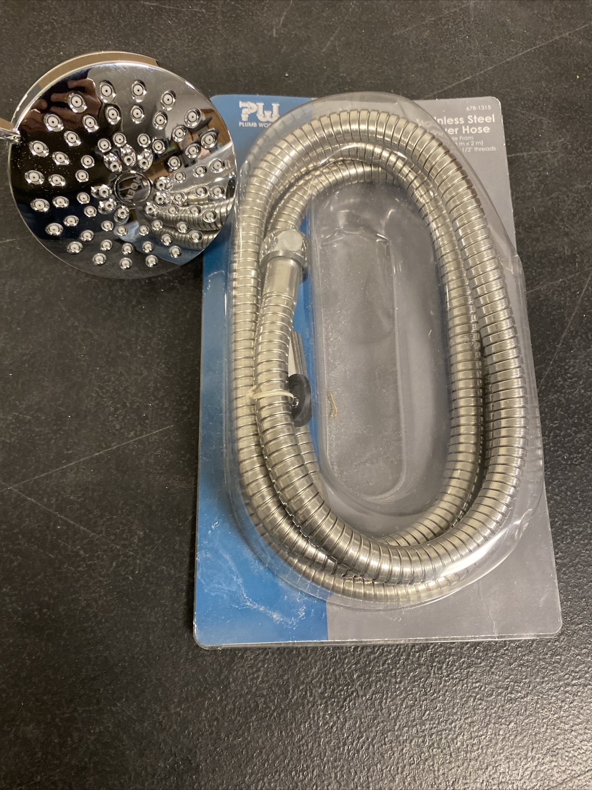 Stainless Steel Flexible Shower Hose with Adjustable Shower Head-image