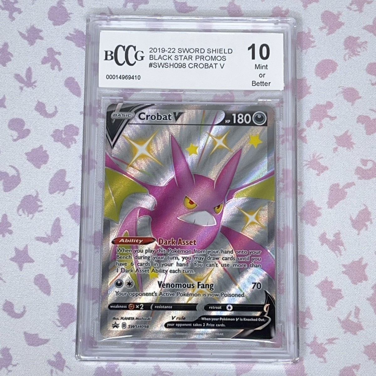 Pokemon Crobat V Shining Fates Premium Black Star Promo Pokemon Crobat V Shining Fates Premium Black Star Promo