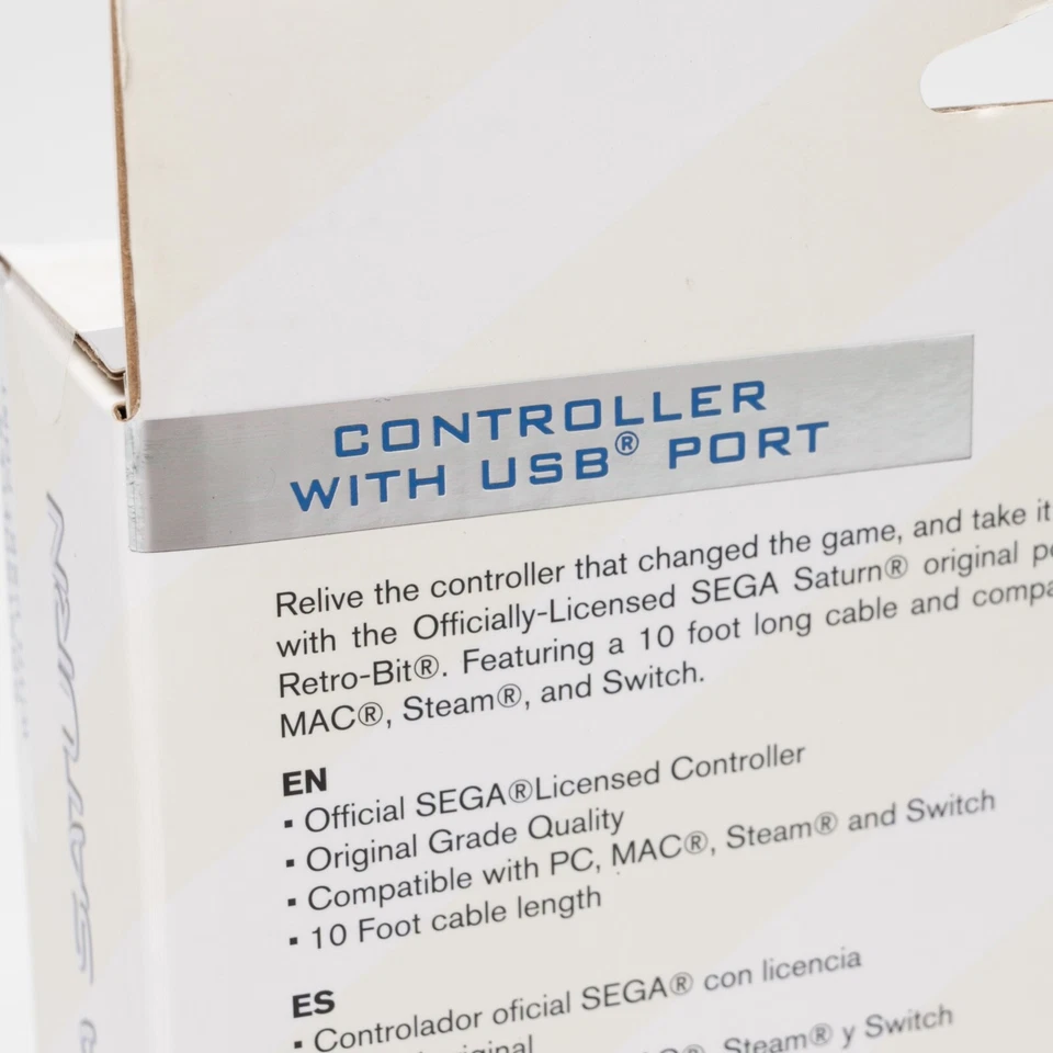 Retro-Bit Officially Licensed Sega Saturn USB Controller for PC, Nintendo Switch - Image 4 of 4