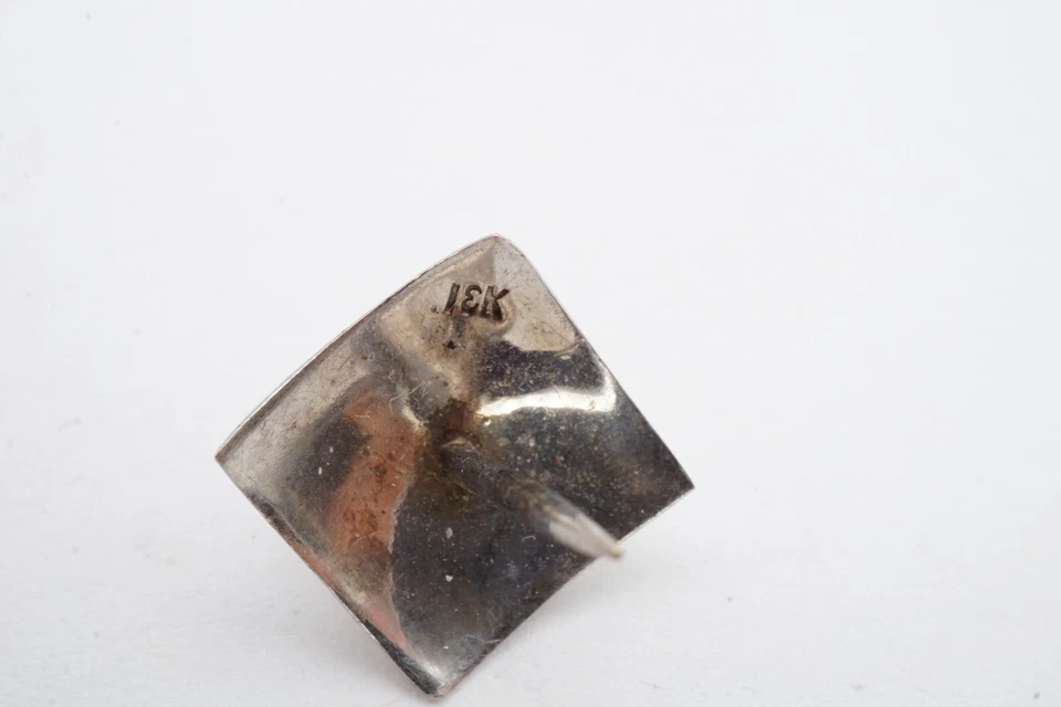 Corbata vintage de jade de oro blanco de 18k Foto 4 de 4