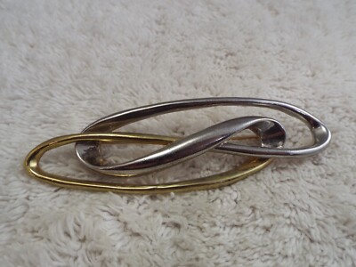 Goldtone Silvertone Infinity Pin (D14) | eBay