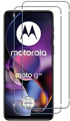CRACKISN 2x Motorola Moto G54 5G Panzerfolie Schutzglas 9H Hart Displayschutz Glas
