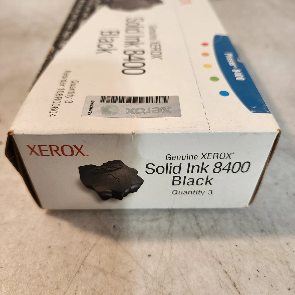 Xerox 108R00604 Phaser 8400 Tinta Sólida Negra Genuina Nueva OEM Caja Sellada Envío Gratis Foto 2 de 2