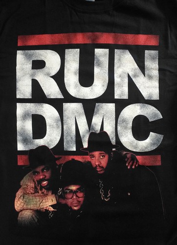 Official Run DMC T Shirt Photo Logo Classic Hip Hop Rap Tee New Medium - Picture 2 of 5