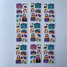 Vintage Mrs. Grossman's 1996 Stickers By The Yard Travel Gear Suitcases