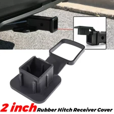 2inch Rubber Hitch Receiver Cover 4-Way Flat Insert Tow Trailer Tube Plug Cap
