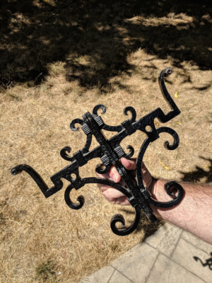 Paire De Supports étagère Muraux En Fer Forgé - Style Château, Tige Métal Médiévale