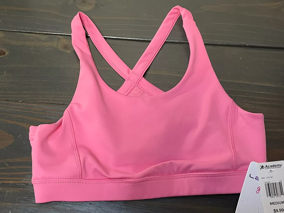 NWT Layer 8 Performance Girls Pink Strappy Sports Bra Size M (10) Athletic  NEW