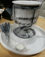 LAZY SUSAN FONDUE SET MELTED CHEESE PARTY CERAMIC DESSERTS