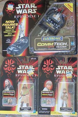 Hasbro Star Wars CommTech Reader Action Figures, Skywalker and Qui-Gon  Jinn