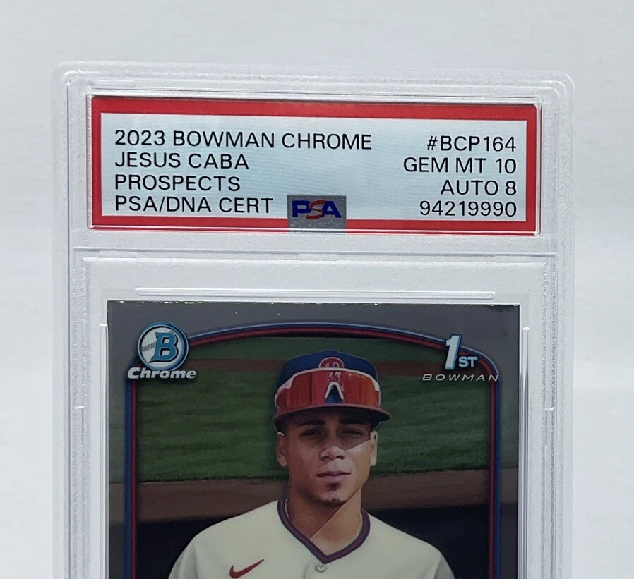 Jesus ‘Starlyn’ Caba Rookie Auto PSA 10/8 - 2023 Bowman Chrome 1st -Marlins SS - Image 2 of 4