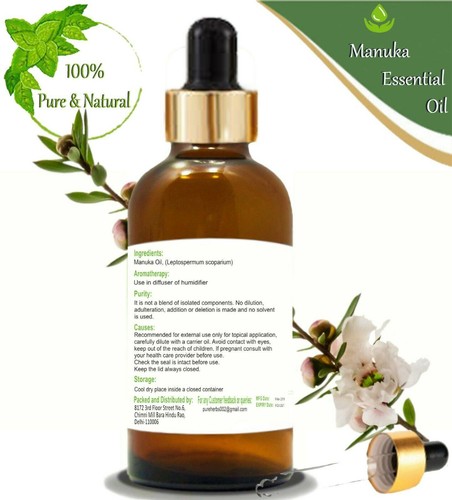 Pure Herbs Manuka 100% Pure & Natural Leptospermum Scoparium essential oil - Picture 2 of 11