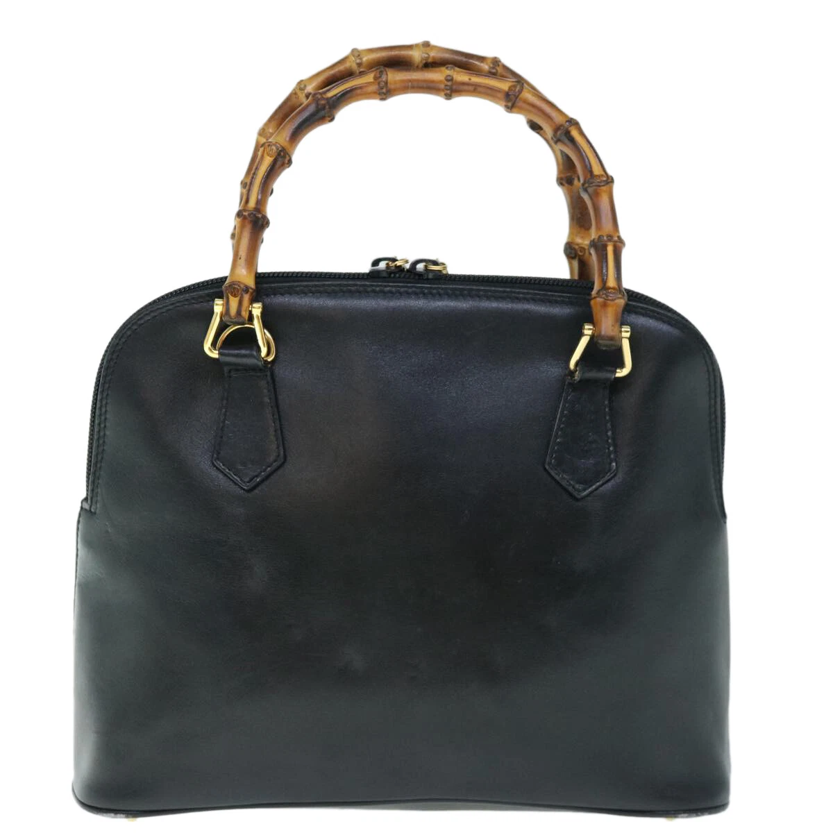 GUCCI Bamboo Hand Bag Leather 2way Black Auth yk9845 | eBay GUCCI Bamboo Hand Bag Leather 2way Black Auth yk9845 | eBay