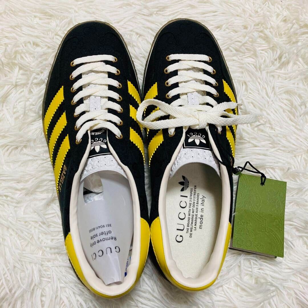 GUCCI x Adidas Collaboration Gazelle Sneakers Black Color GUCCI x Adidas Collaboration Gazelle Sneakers Black Color