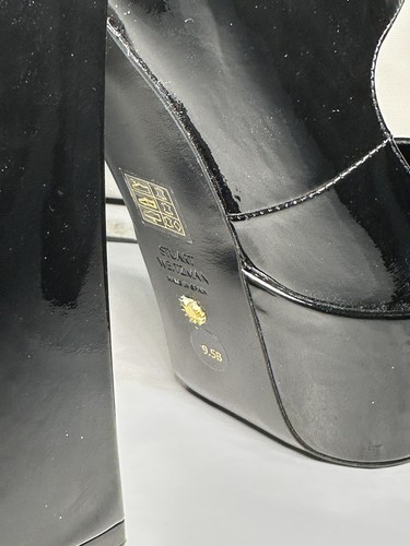 New! Stuart Weitzman Women Black Skyhigh Mary Jane Platform Pump Heel Shoes 9.5B - Picture 6 of 8