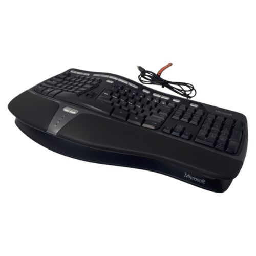 Microsoft Natural Ergonomic Keyboard 4000 v1 USB w/Riser Stand TESTED E5599 - Picture 3 of 11