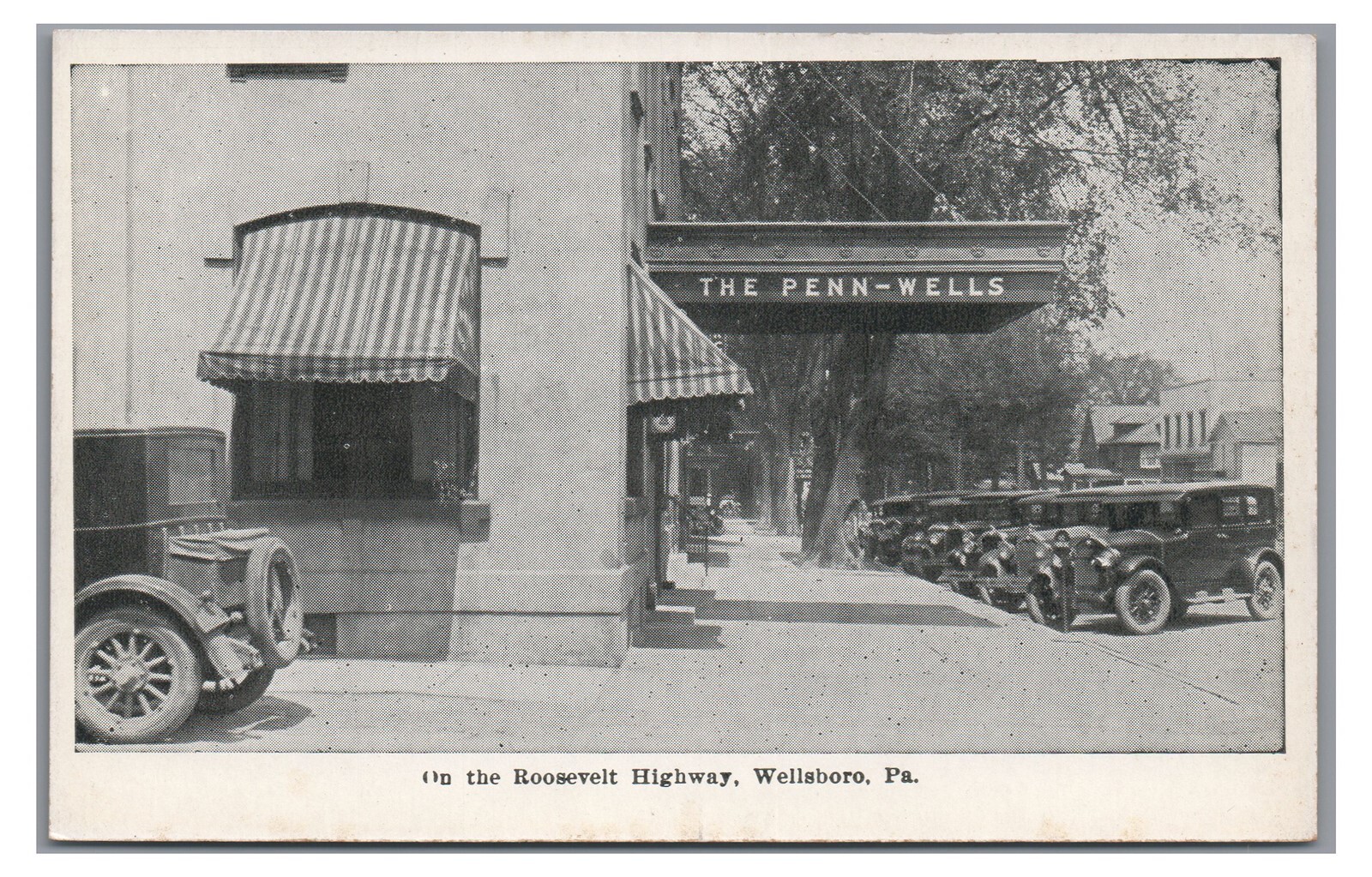 Penn Wells Hotel Old Cars WELLSBORO PA Tioga County Pennsylvania