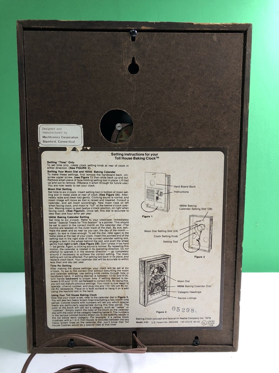1979 Nestle 50th Anniversary A Time for Baking CLOCK Toll House