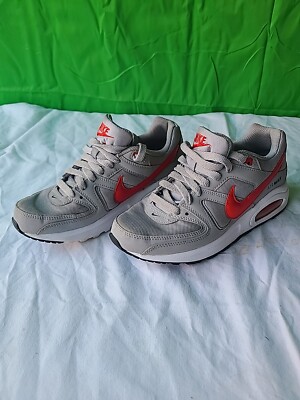 Nike Air Max Command Flex GS Wolf Grey Red Sz 6Y Lightly Used  844346-004