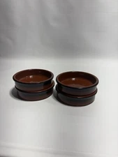Set of 4 CERMER Ramekins Terracotta Pottery Baking Creme Brûlée Dessert Dish