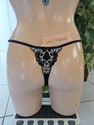 String Lise Charmel Nuit Glamour - Noir, Taille 3, Neuf Avec étiquettes