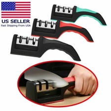 Knife Sharpener 3 Stage Steel Diamond Ceramic...