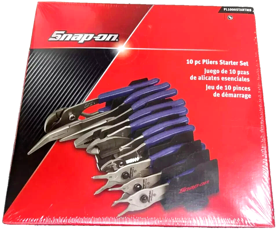 New Snap-on™ PL1000STARTMB 10pc Pliers Starter Set Needle Nose