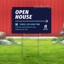 Real estate sign template design indoor outdoor yard sign