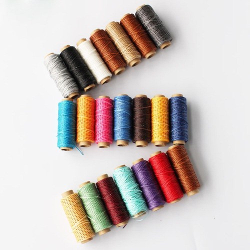 50Meters Tool DIY Handicraft Flat Waxed Thread Cord Sewing Line Leather - Picture 11 of 29