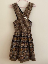 NEW with Defects Ulla Johnson Size 6 PRIYA Dress Embroidered Beaded Crisscross