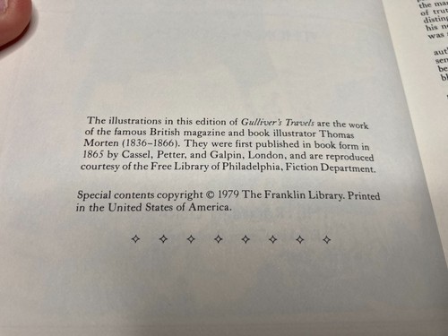 Franklin Library Gulliver's Travels by Jonathan Swift Hardcover 1979 - Imagen 8 de 10