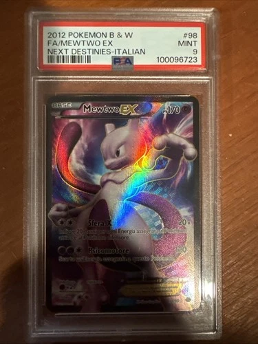 2012 Pokemon B & W Next Destinies Italian #98 Mewtwo Ex Fa PSA 9 MINTY