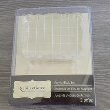 Recollections Acrylic Block Set 2pc Clear 2.75x2in & 3.75x2.75in