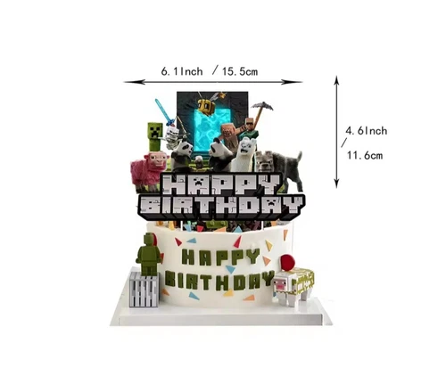 Minecraft Party Decoration New Movie Themed Party Supply for Gamer Fans Backtrop - Picture 4 of 10