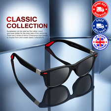Mens Driving Sunglasses Polarised Anti Glare Night Day Outdoor Sports Eyewear UK