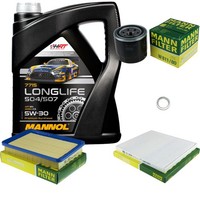MANN-FILTER Inspektionspaket Mannol 5L Longlife 5W-30 FüR KIA Cerato 1.6 2.0