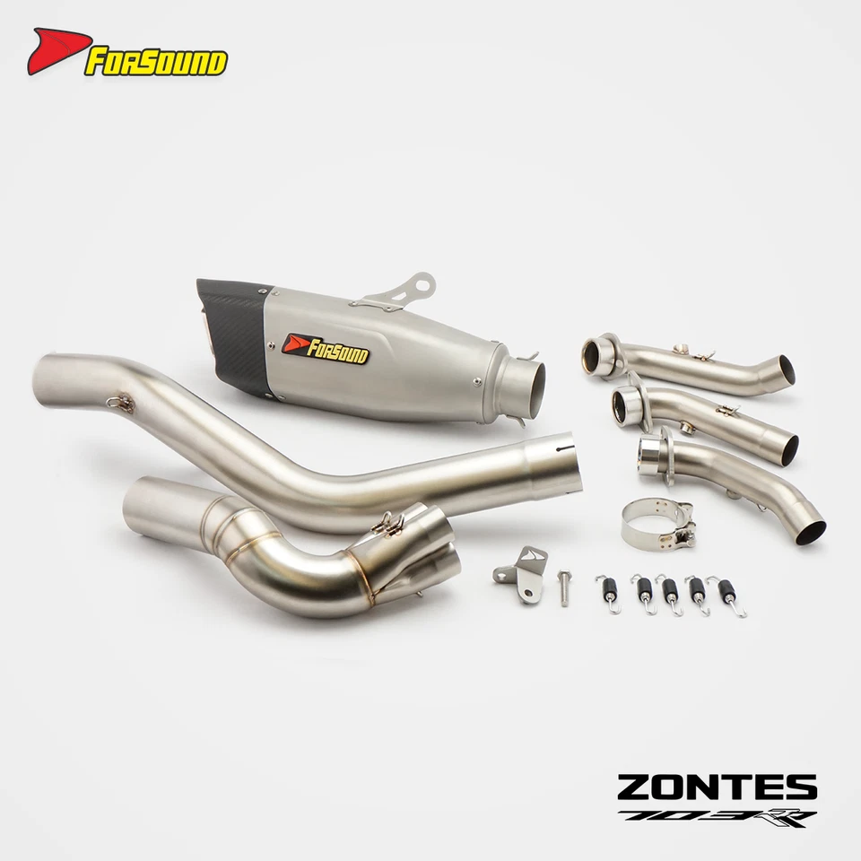 Full Exhaust System for Zontes 703RR (2024–2025) — Stainless Steel Header - Image 2 of 4
