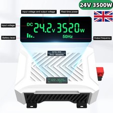 3500W 7000W Pure Sine Wave Power Inverter 24V to 240V Converter USB UK Plugs