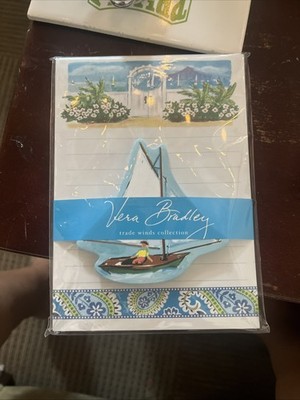 Vera Bradley NOTE PAD & STICKY PAD SET Trade Winds Collection 2 PC. 