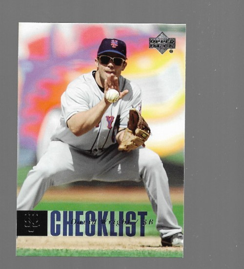 David Wright 2006 Upper Deck Series 2 #886 New York Mets Checklist