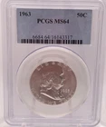 1963 Silver Franklin Half Dollar (PCGS MS 64) (C7)