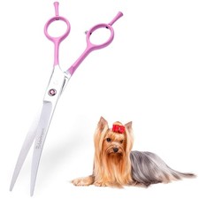LovinPet Dog Grooming Scissors/6CR grooming Scissors for Dogs/curved Scissors...