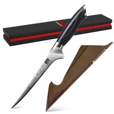 SHAN ZU Fillet Knife 7 Inch Powder Steel Boning Knife Japanese Filleting Knives