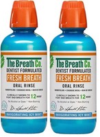2 x The Breath Co Alcohol-Free Mouthwash 12 Hrs Fresh Breath Icy Mint (500ml x2)
