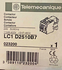 Telemecanique Lc1 D2510B7 Contactor, 24 V Coil, 11 Kw-400 Volts, 15Hp 460 Volt
