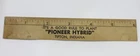 Vtg Pioneer Hybrid Ruler Tipton Indiana Farming Advertising Rural Planting 6"