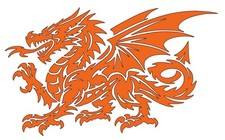 Welsh Dragon Mystical Decal Stickers Choose Your Size And Colour