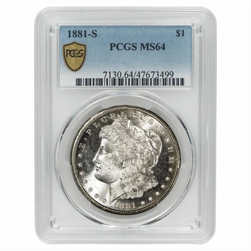1881S Morgan Silver Dollar $1 PCGS MS 64